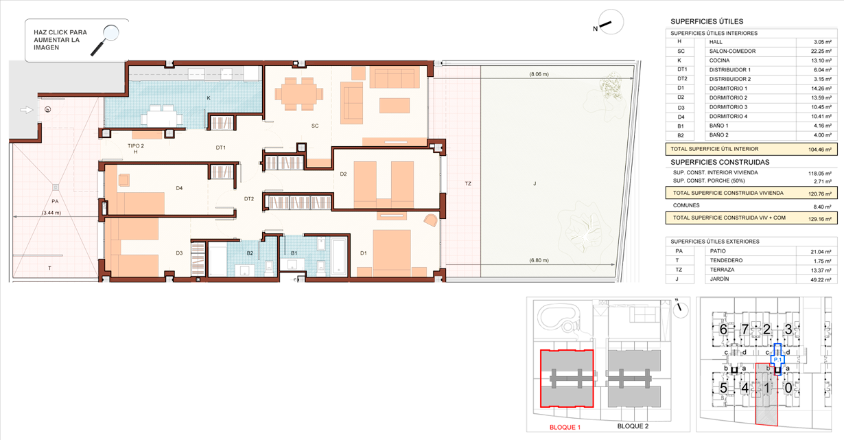 Plano 4 dormitorios plus Puerta de Boadilla